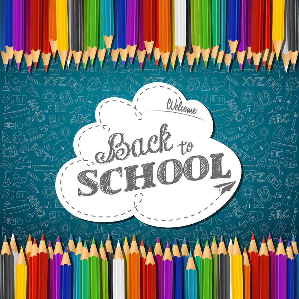 Back to school background vector
