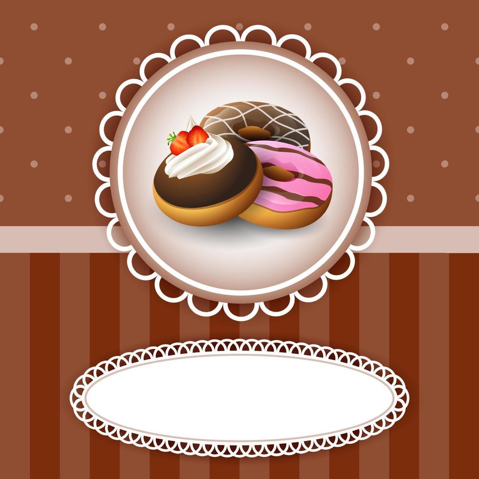 Dessert food background vector