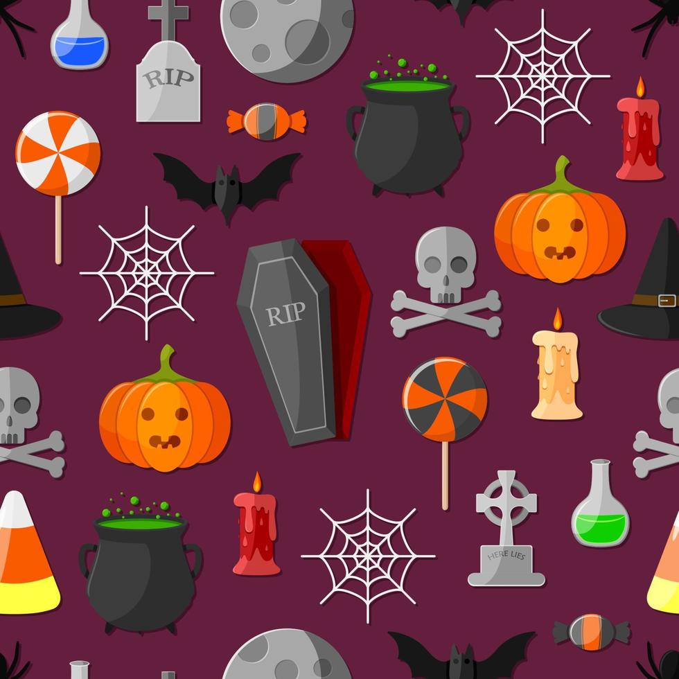 Cartoon halloween background vector