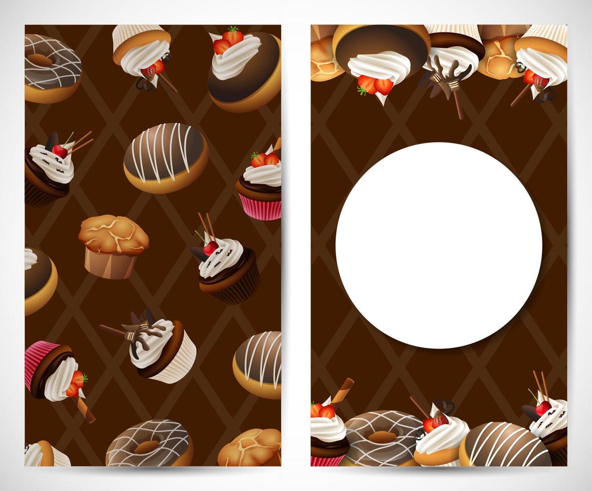 Sweet food Cupcake background vector