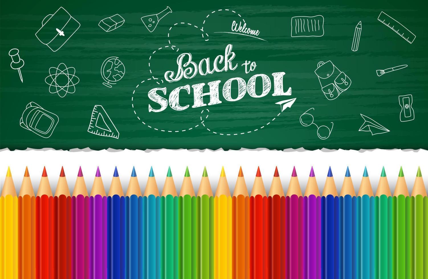 Back to school background vector