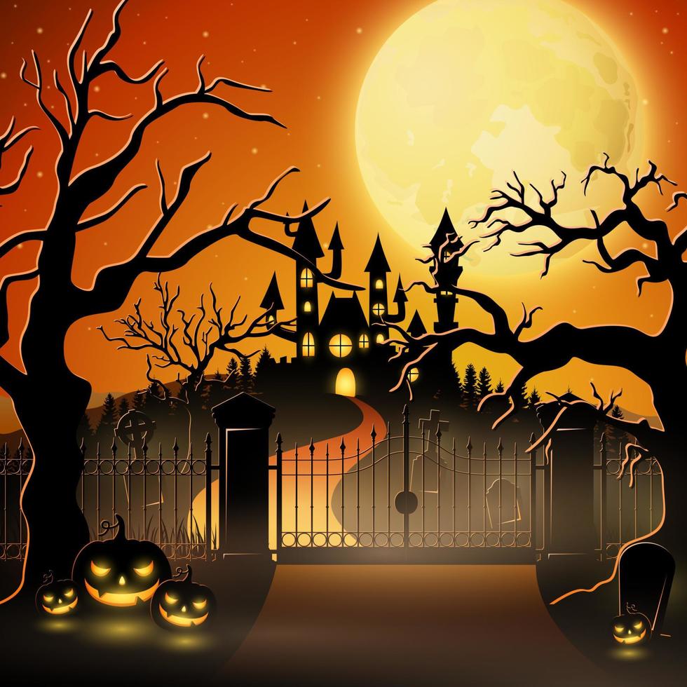 Cartoon halloween background vector