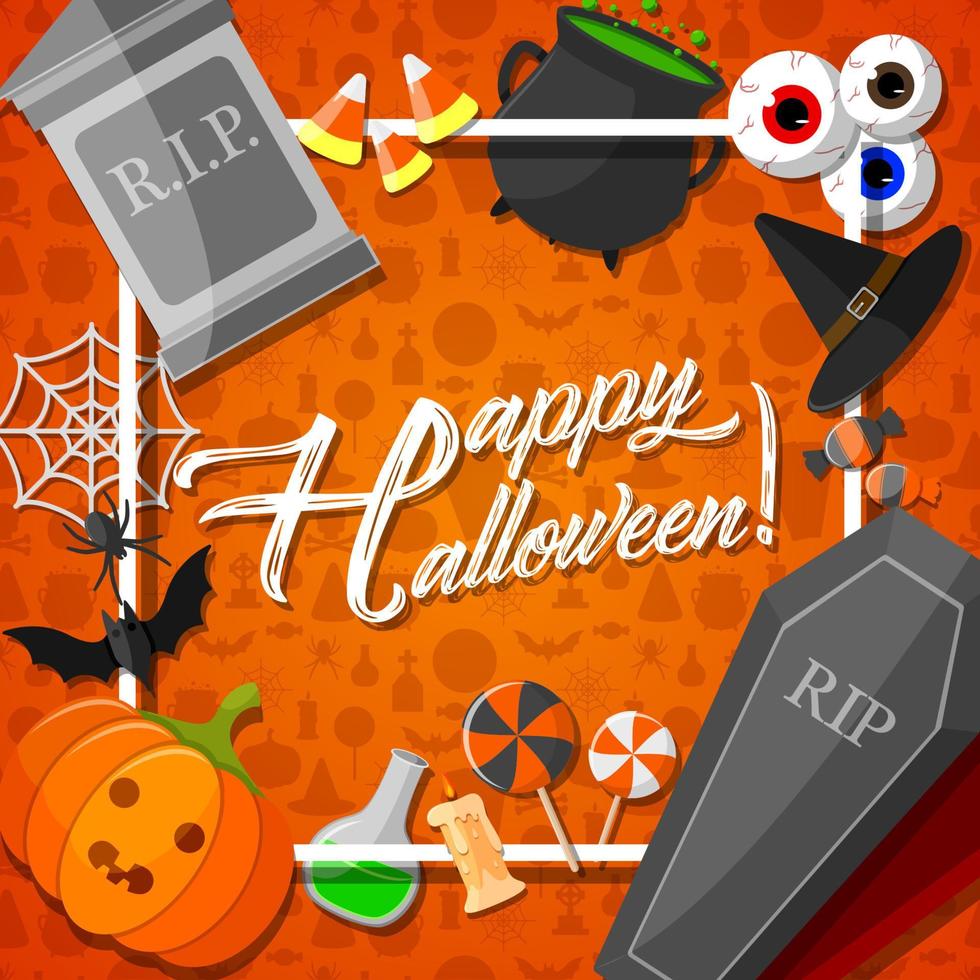 Cartoon halloween background vector