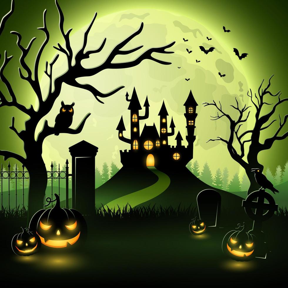 Cartoon halloween background vector