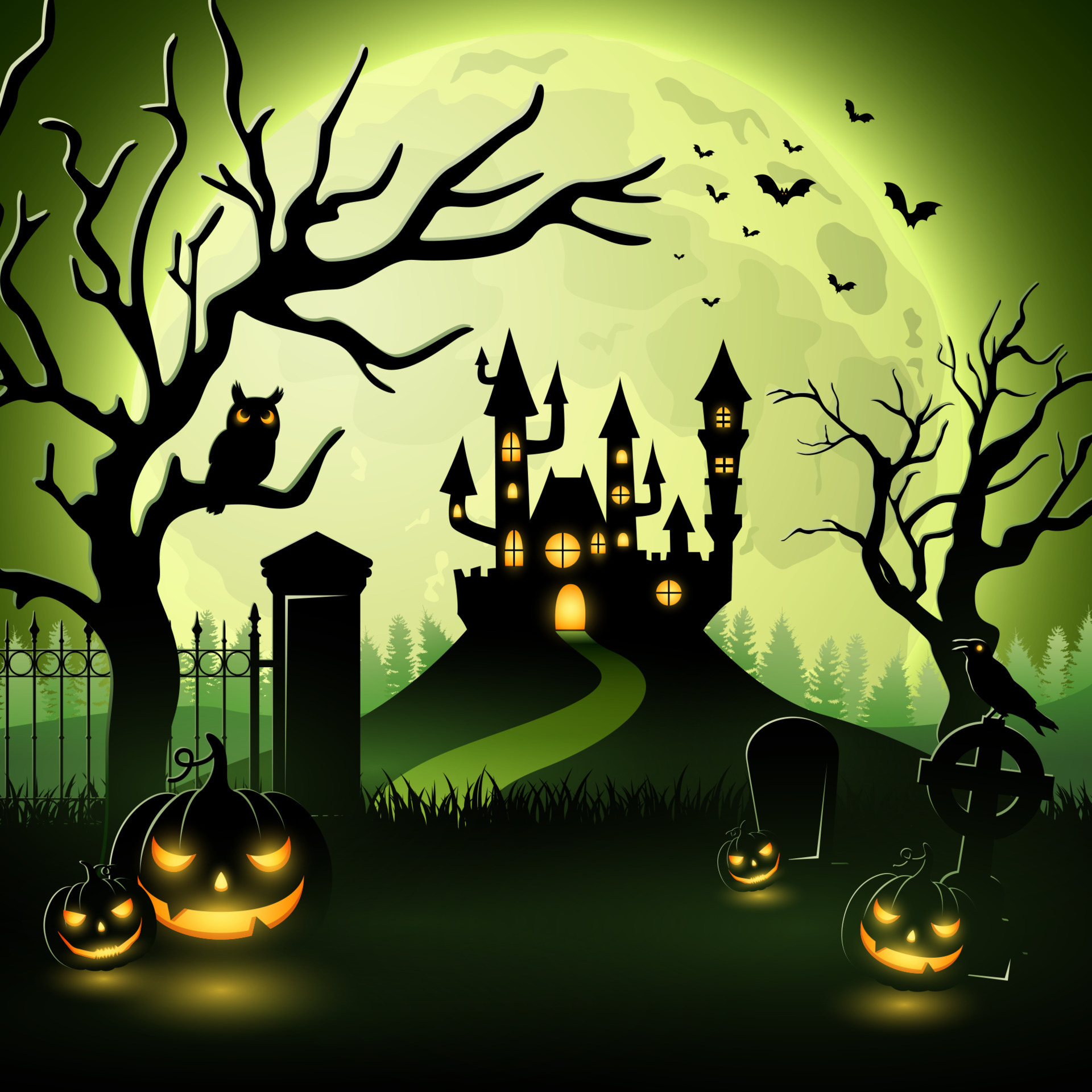 Cartoon halloween background 11063044 Vector Art at Vecteezy