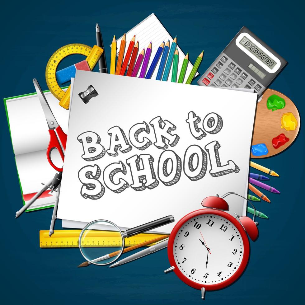 Back to school background vector