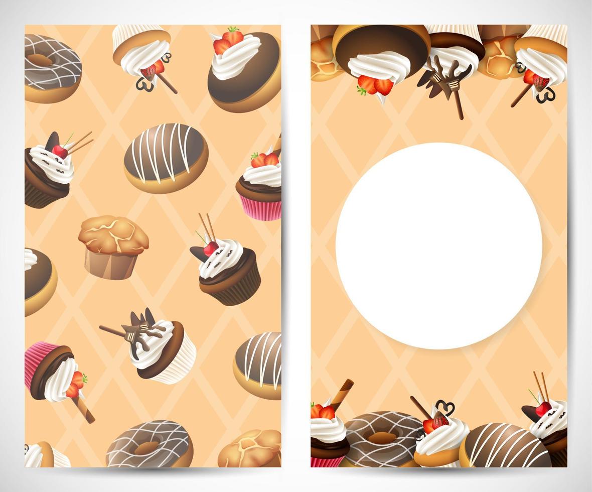 Sweet food Cupcake background vector