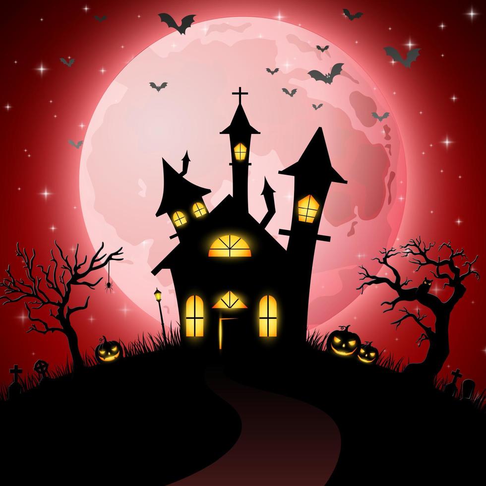 Cartoon halloween background vector