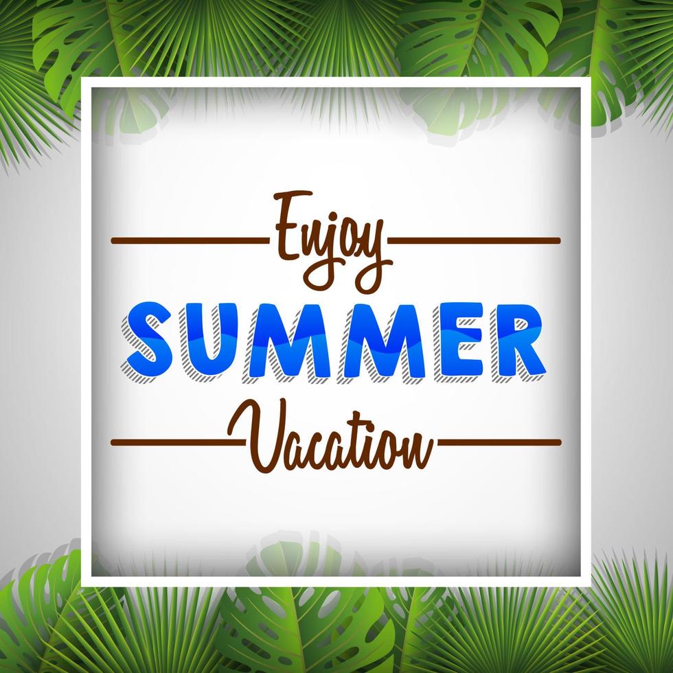 Beautiful summer beach nature background vector