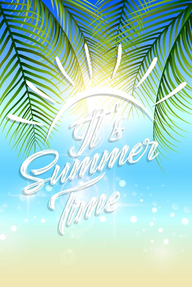 Beautiful summer holiday with nature background vector