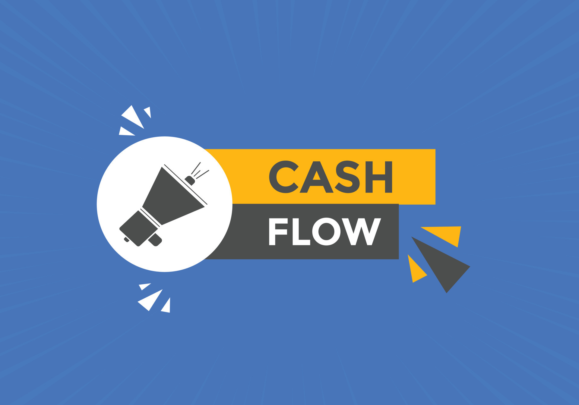 Cash flow text button. speech bubble. Cash flow label sign template