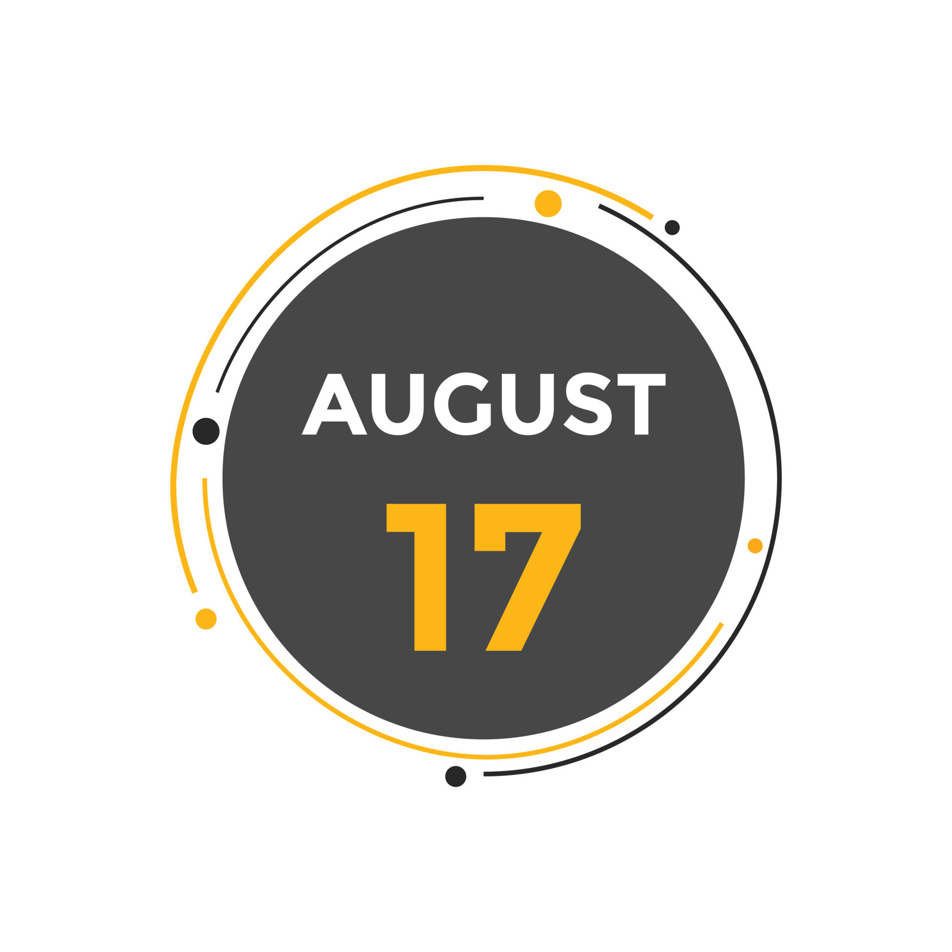 august 17 calendar reminder 17th august daily calendar icon template august 17 calendar reminder 17th august daily calendar icon template