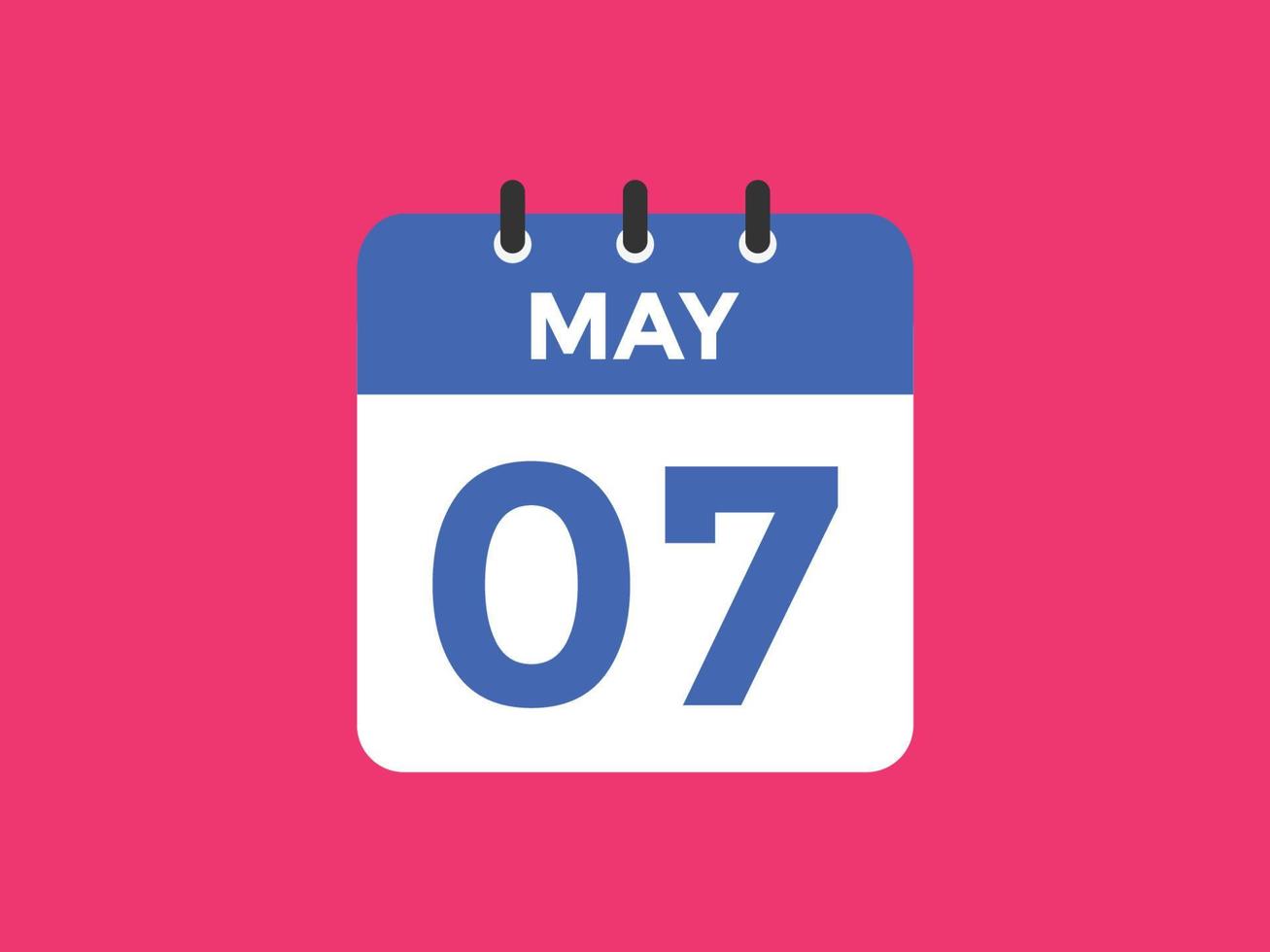 may 7 calendar reminder. 7th may daily calendar icon template. Calendar 7th  may icon Design template. Vector illustration 11063697 Vector Art at  Vecteezy