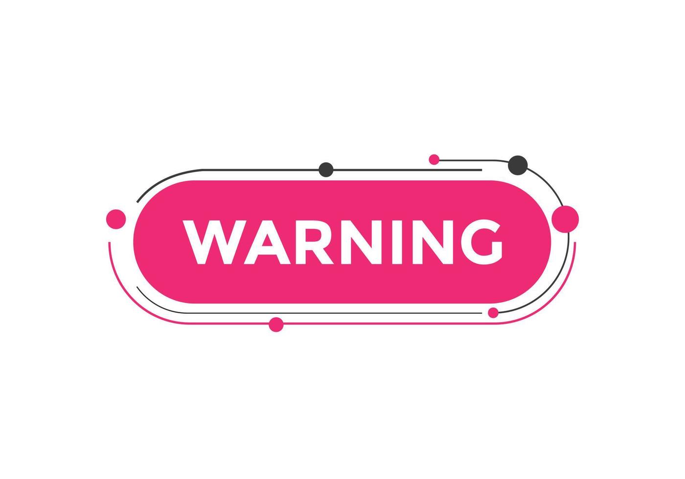 warning text button. warning speech bubble. warning Colorful web banner. vector illustration. unmute label sign template