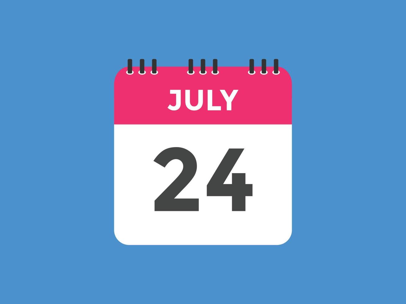 july 24 calendar reminder. 24th july daily calendar icon template. Calendar 24th july icon Design template. Vector illustration 11063749 Vector Art at Vecteezy