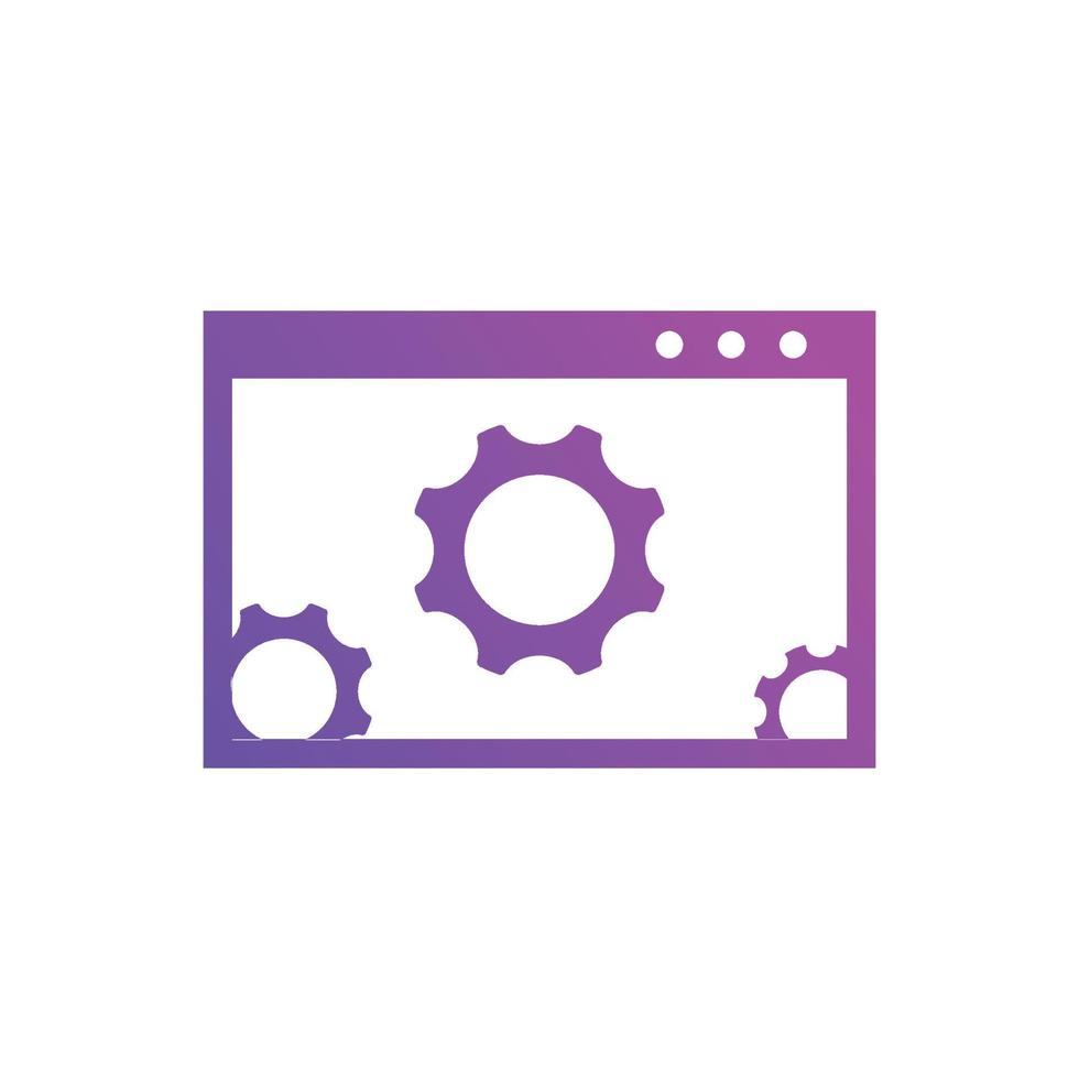 website optimization icons. website page development symbol icon. Concept for SEO and web design gradient color vector