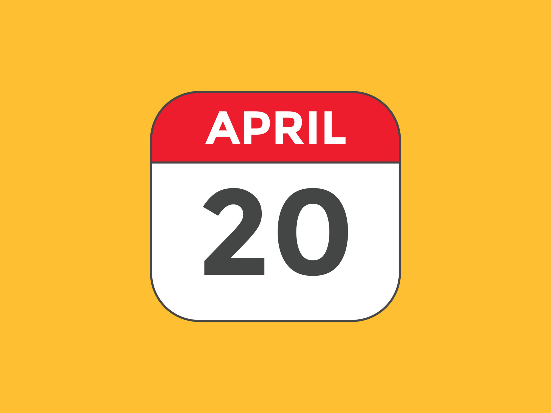 april 20 calendar reminder 20th april daily calendar icon template april 20 calendar reminder 20th april daily calendar icon template