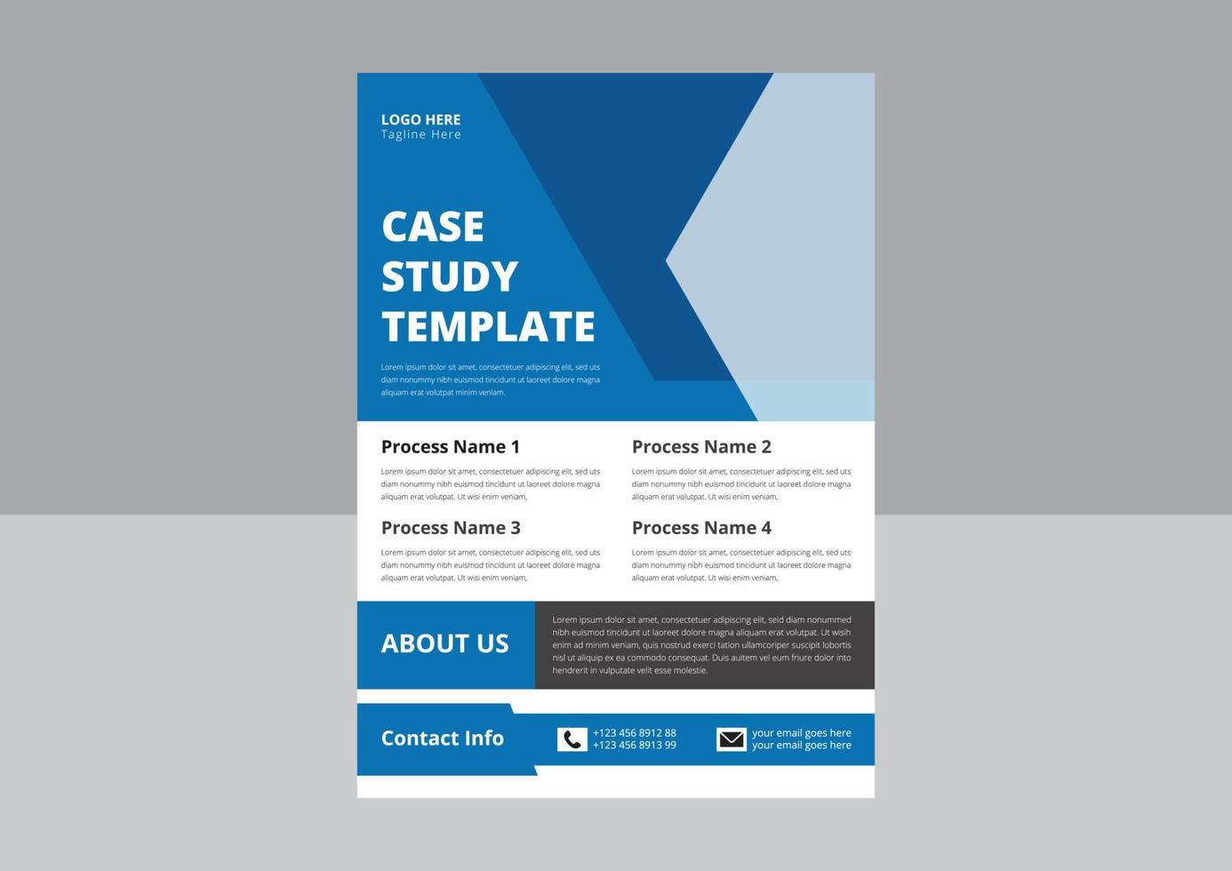 Case study flyer template design. Poster design with Business Case ...