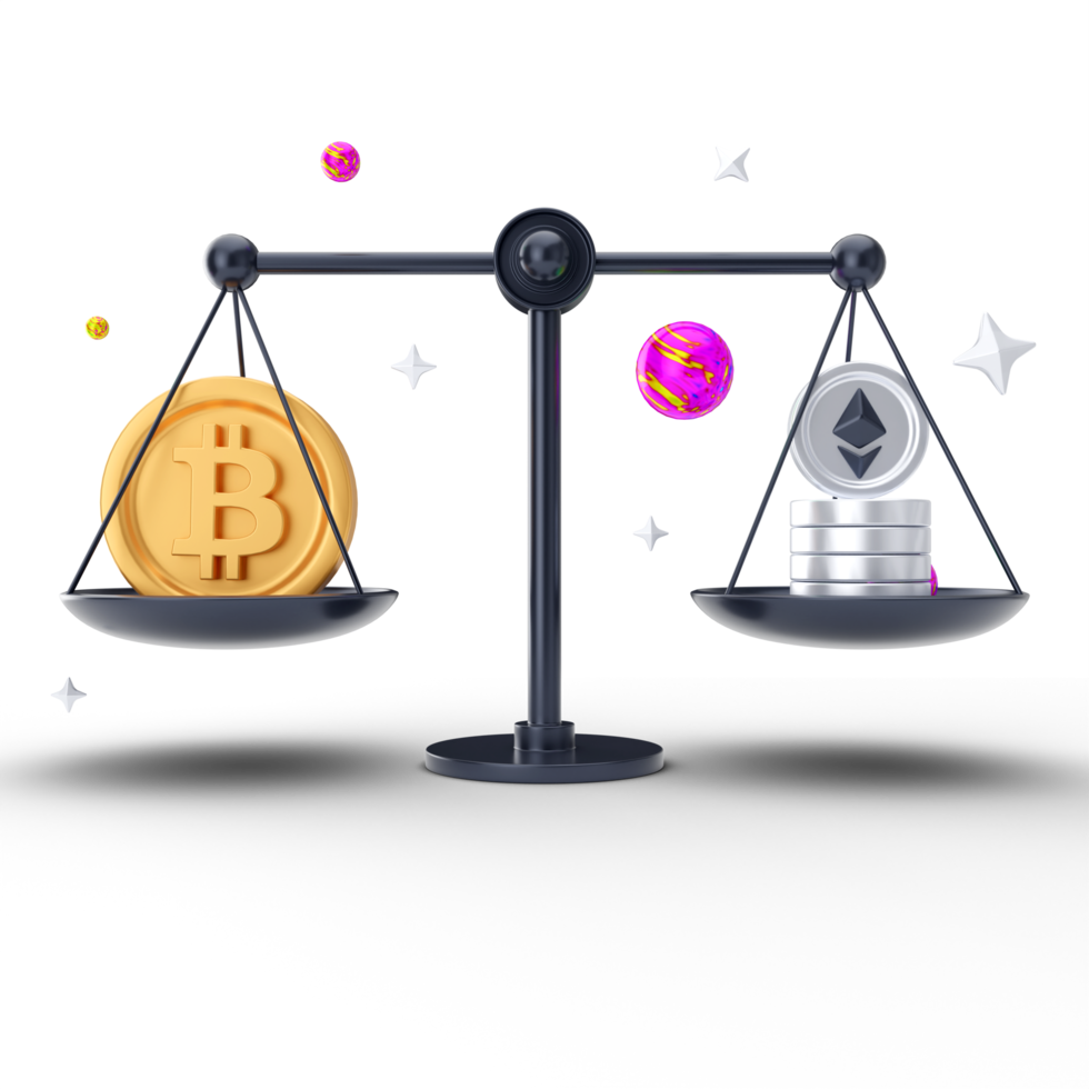 illustration 3d de crypto-monnaie png