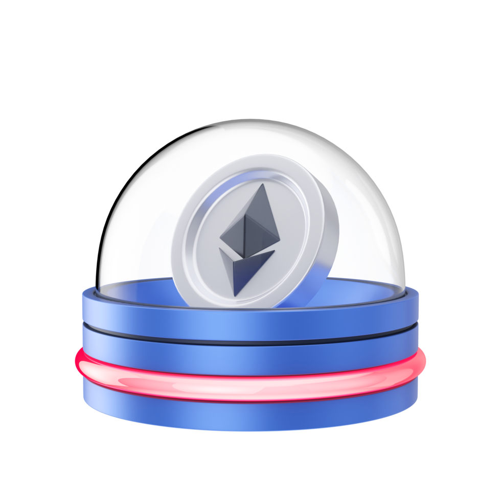 ilustración 3d de criptomoneda png