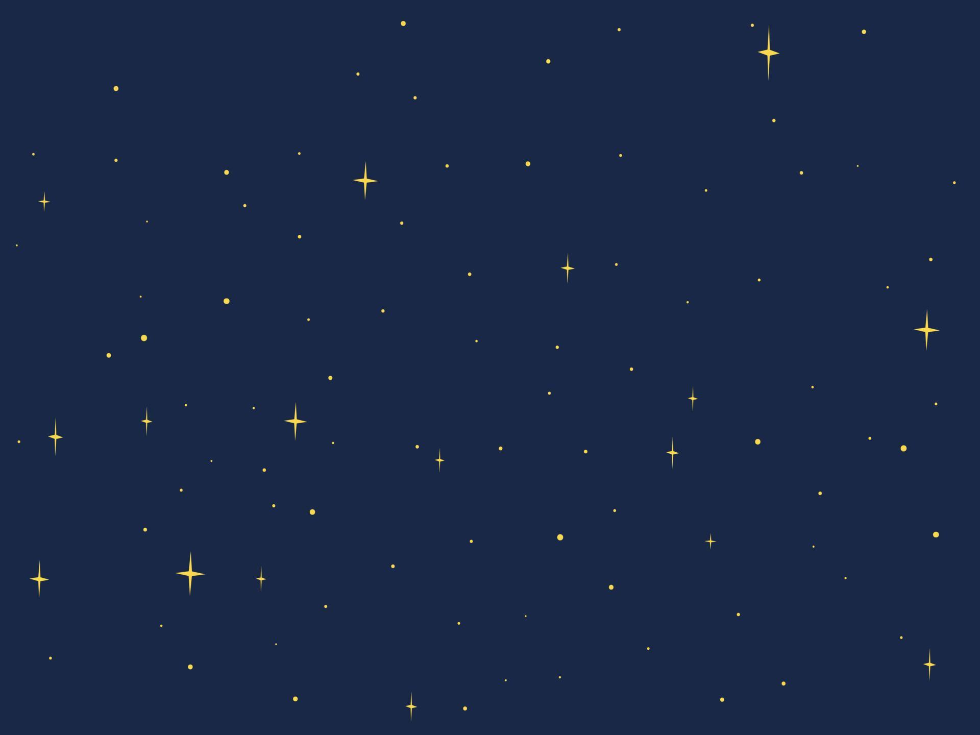 Cartoon night starry sky vector design. Simple dark blue space