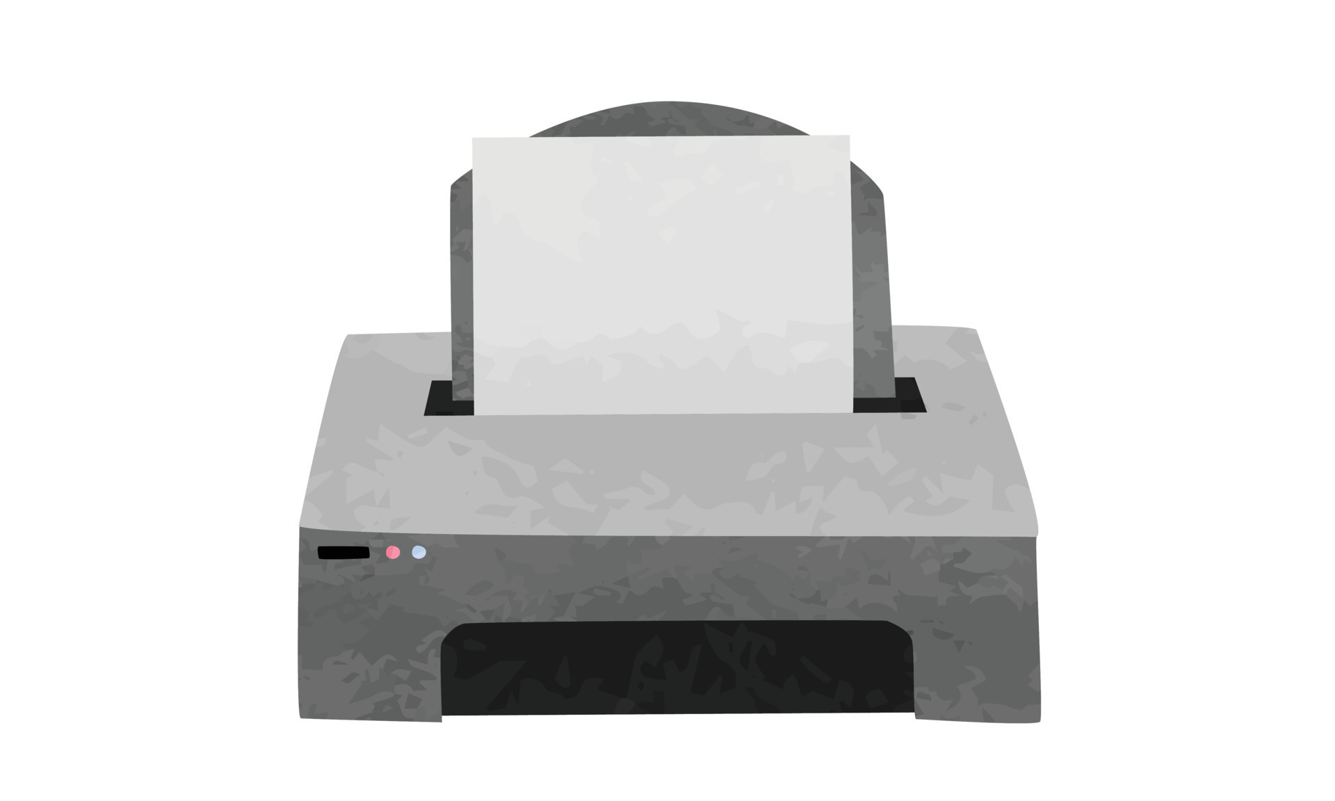 Office printer clipart. Simple home printer watercolor style vector