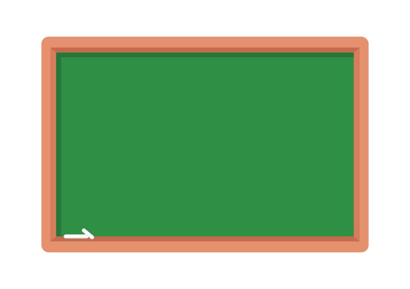 Blackboard vector design. Green chalkboard flat style vector illustration isolated on white background. Blackboard clipart. School green board graphic design