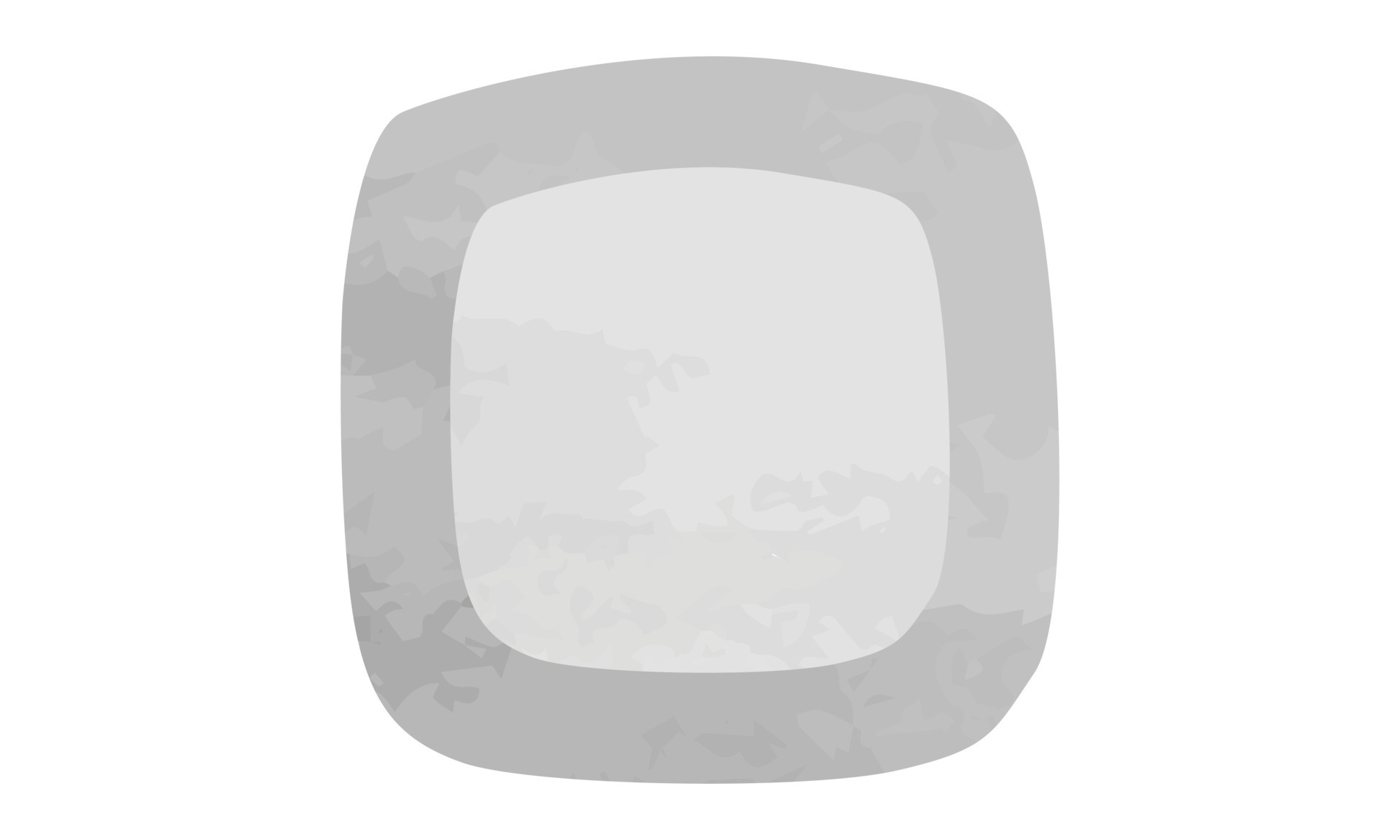 Round square food plate watercolor style vector illustration isolated