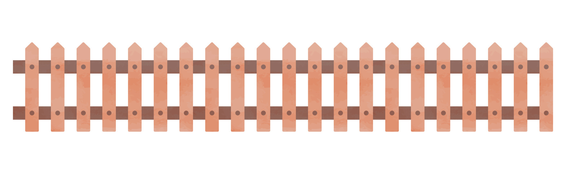 pintura de acuarela de valla transparente aislada sobre fondo blanco