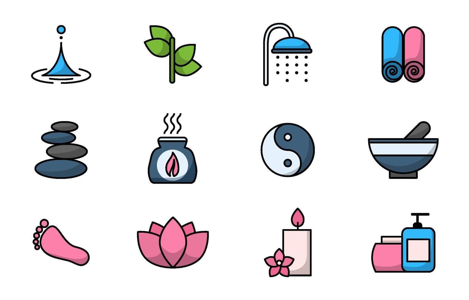 Spa Icon Set vector