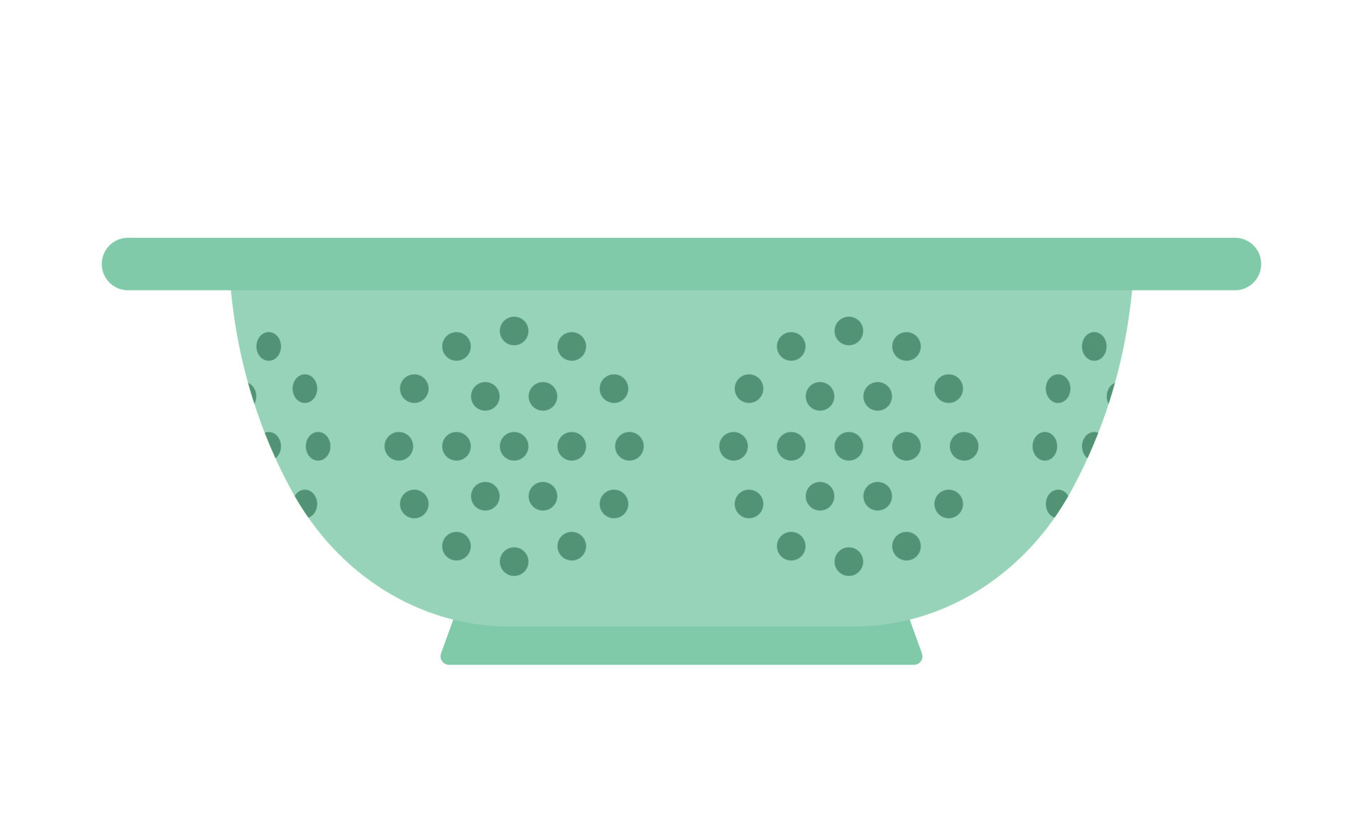 Colander clipart vector illustration. Simple enameled colander for