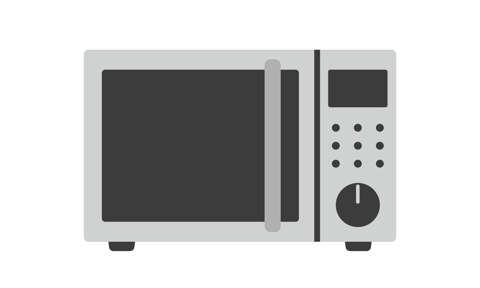 Microwave clipart vector illustration. Simple microwave oven flat vector design. Stainless steel Over-the-Range microwave oven sign icon. Microwave clipart. Household domestic and kitchen appliances