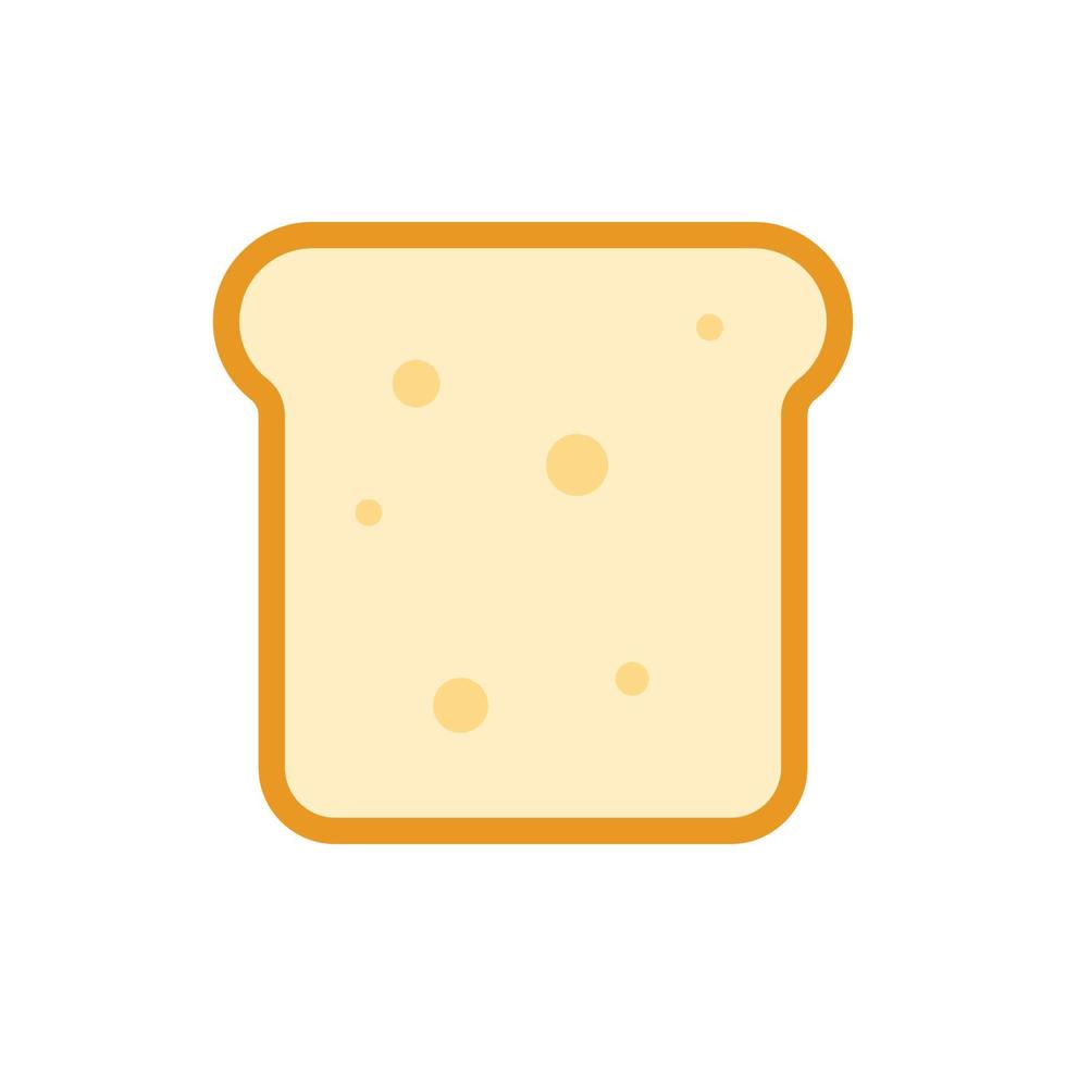 Toast slice icon clipart vector illustration. Simple slice of toast bread sign flat vector design. Toast bread icon isolated on white background. Toast cartoon clipart