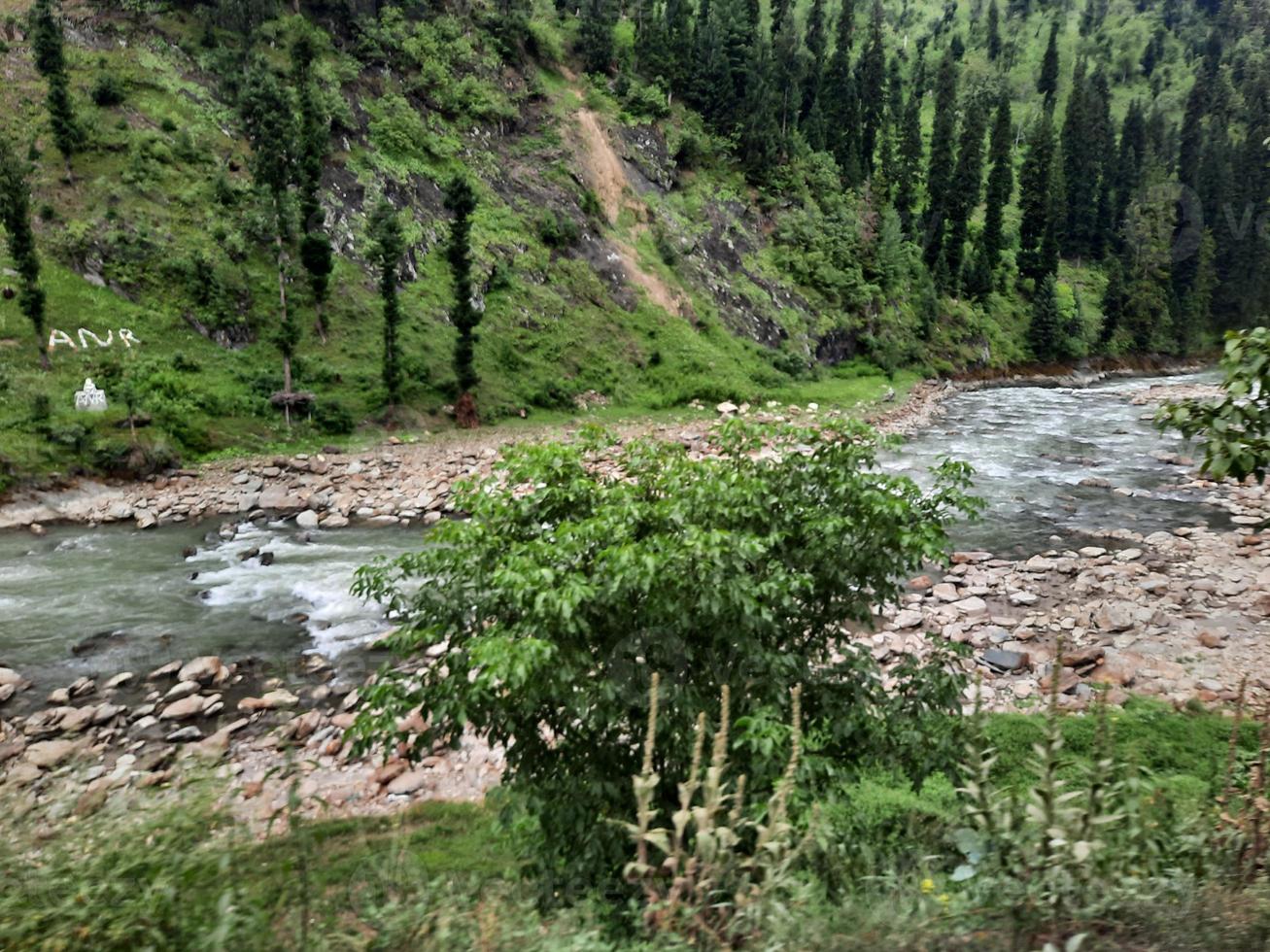 Kashmir is the most beautiful region in the world which is famous for its green valleys, beautiful trees, high mountains and flowing springs. photo