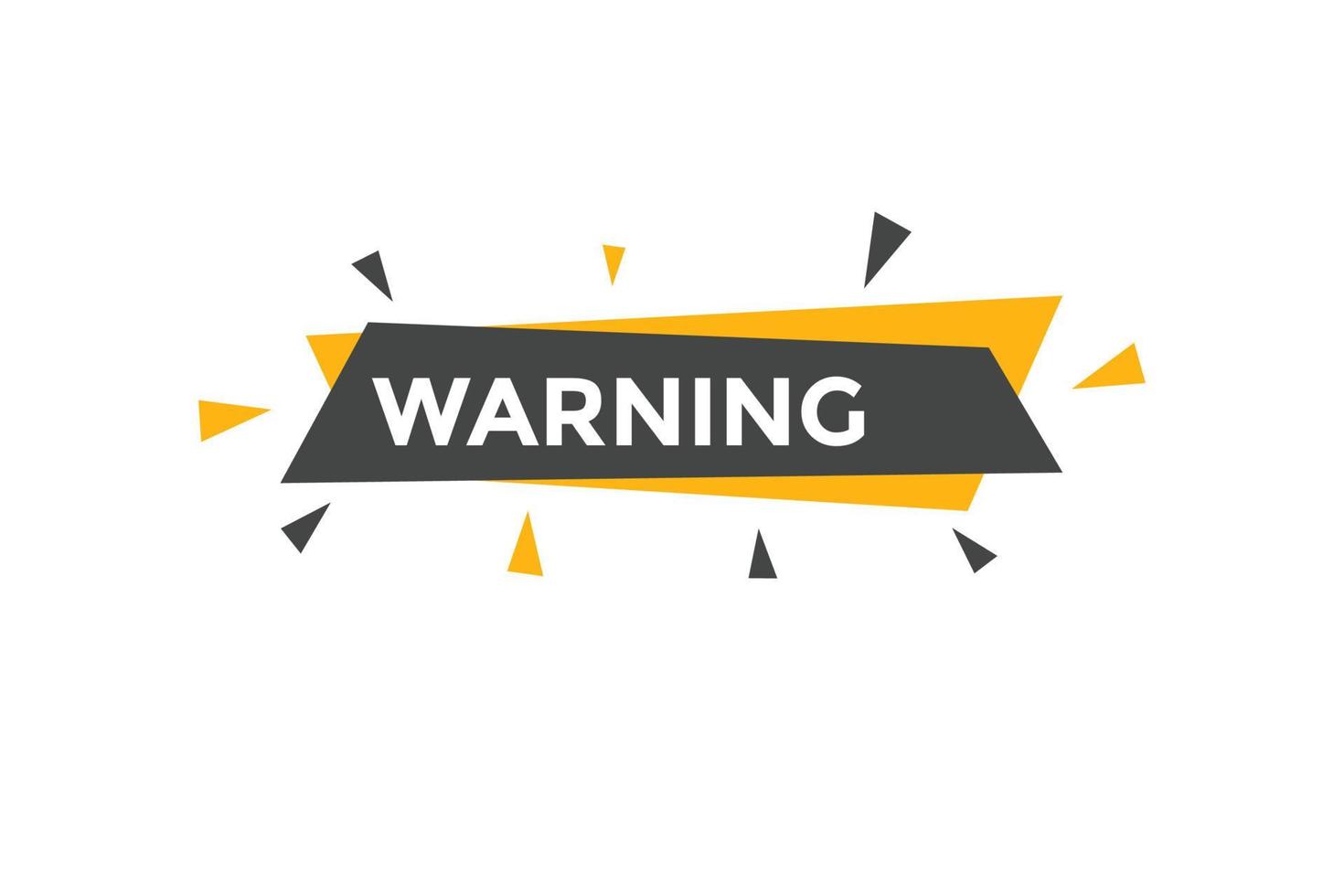 warning text button. warning speech bubble. warning Colorful web banner. vector illustration. unmute label sign template