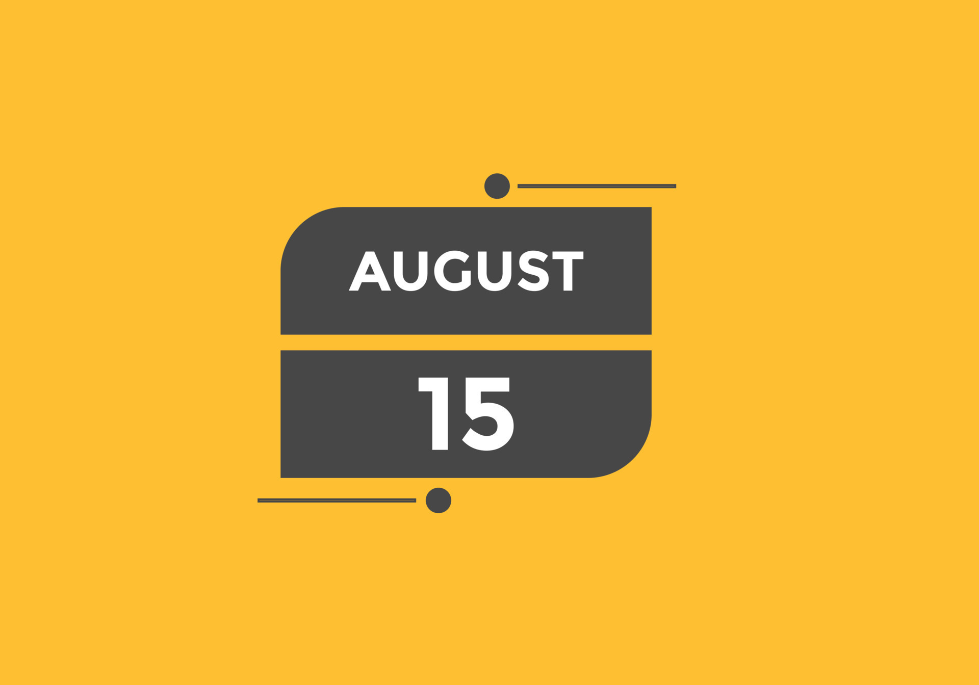 August 15 Calendar Reminder 15th August Daily Calendar Icon Template august-15-calendar-reminder-15th-august-daily-calendar-icon-template
