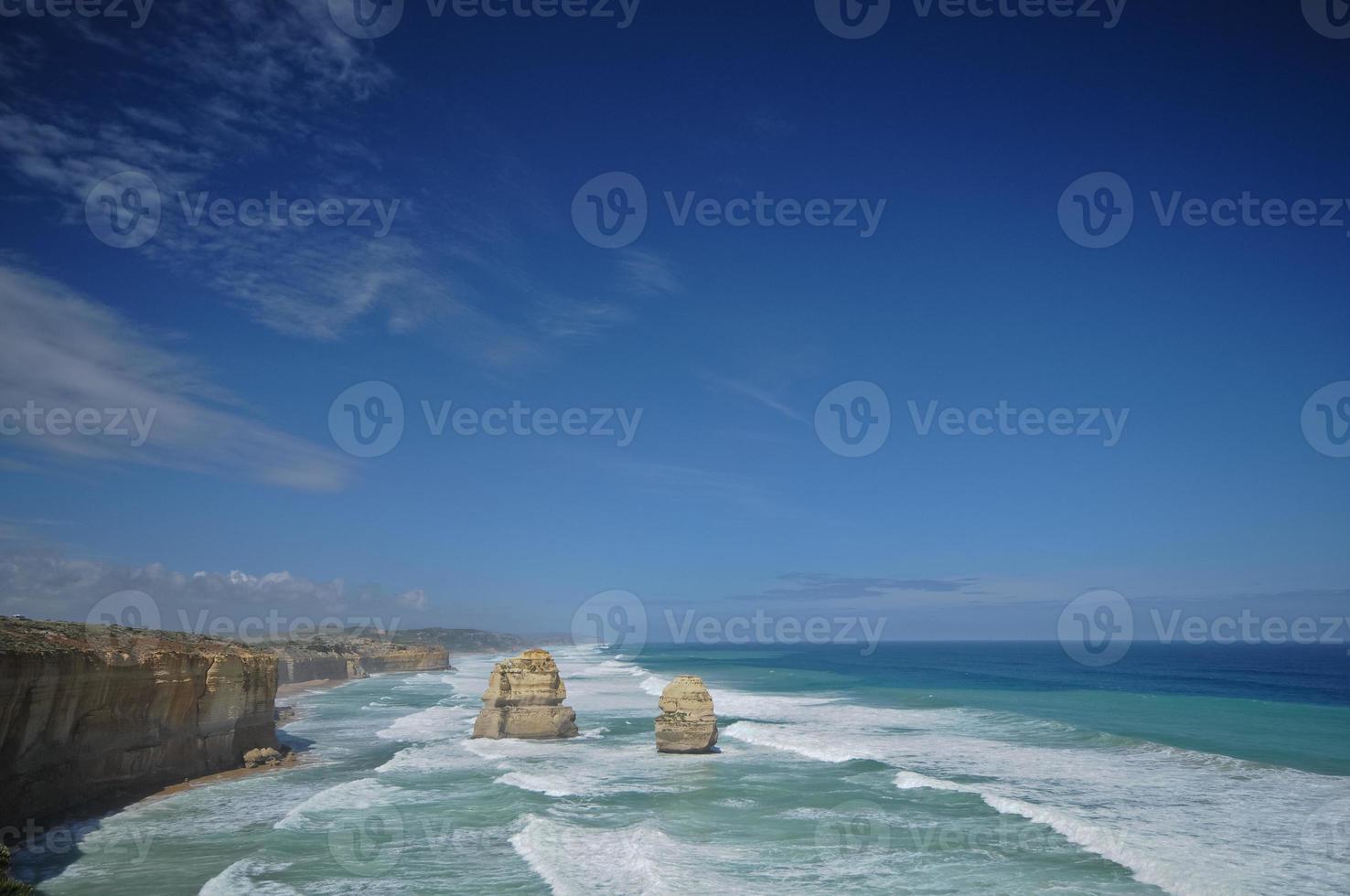 Sunny afternoon and the twelve apostles rocks near the Great Ocean Road photo