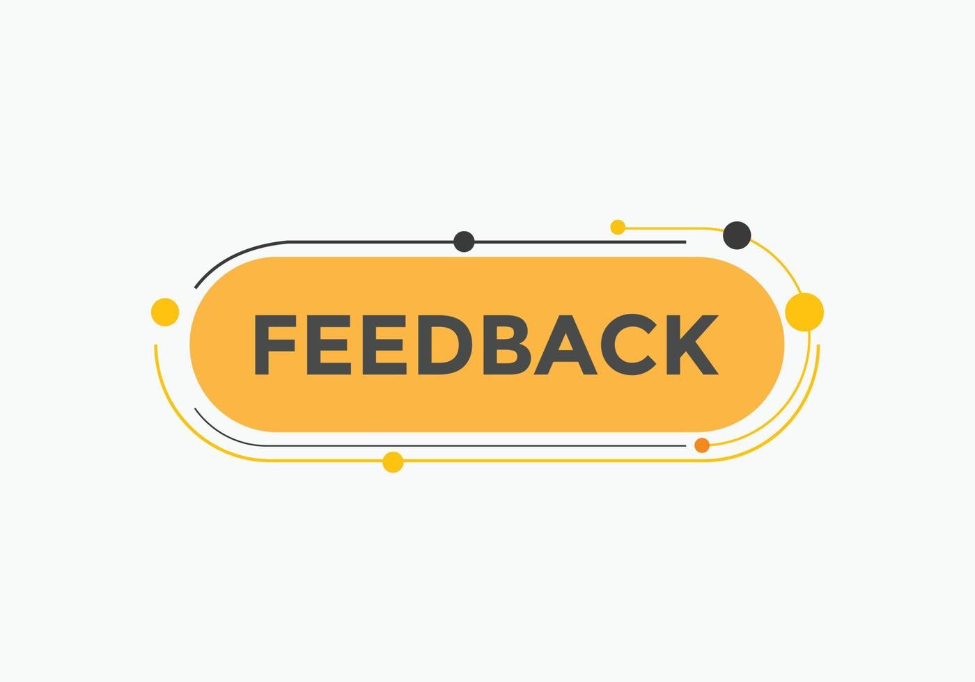 feedback button. feedback speech bubble. Colorful web banner. vector illustration. feedback sign icon
