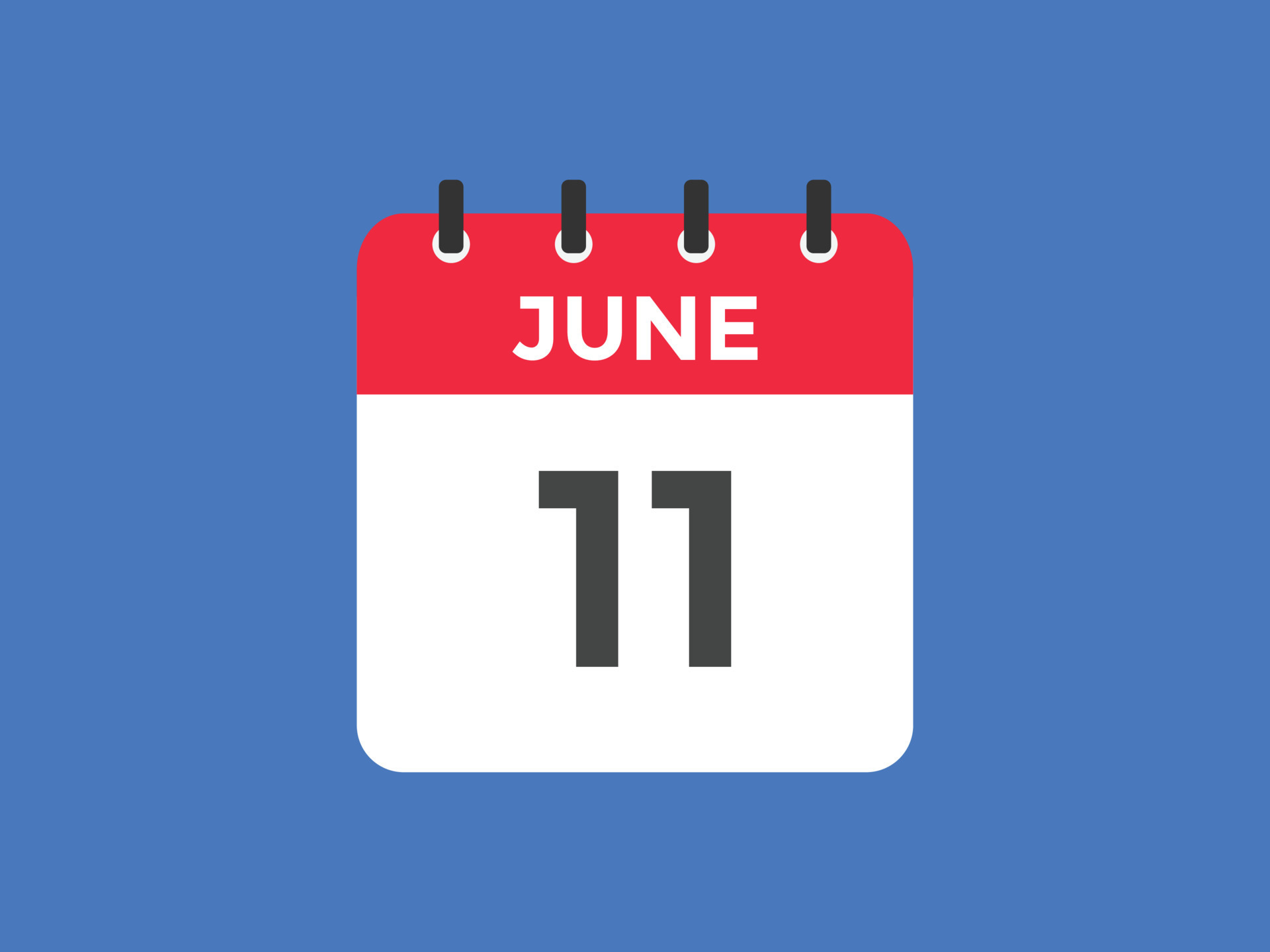 june 11 calendar reminder. 11th june daily calendar icon template