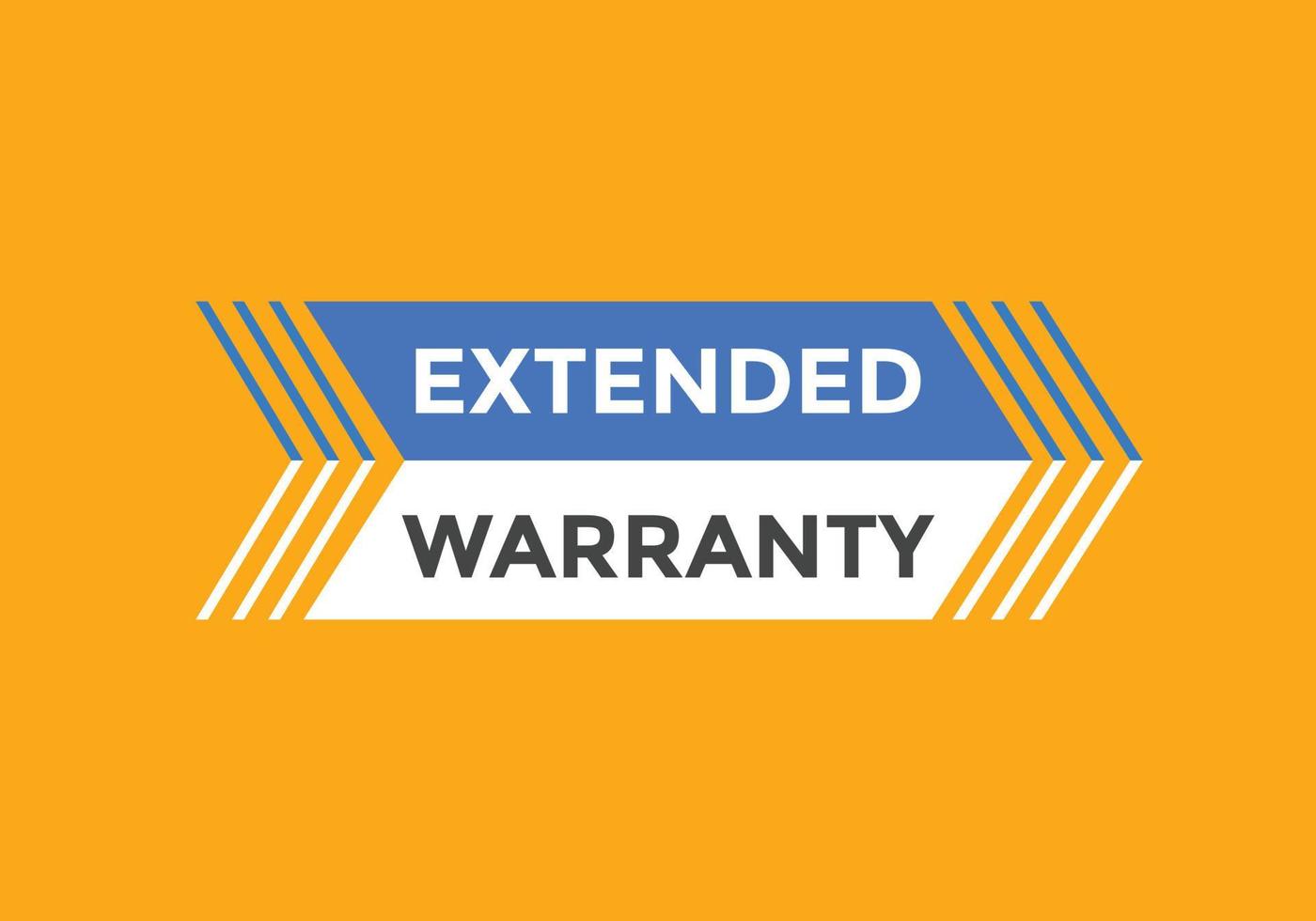 Extended warranty text button. speech bubble. Extended warranty Colorful web banner. vector illustration