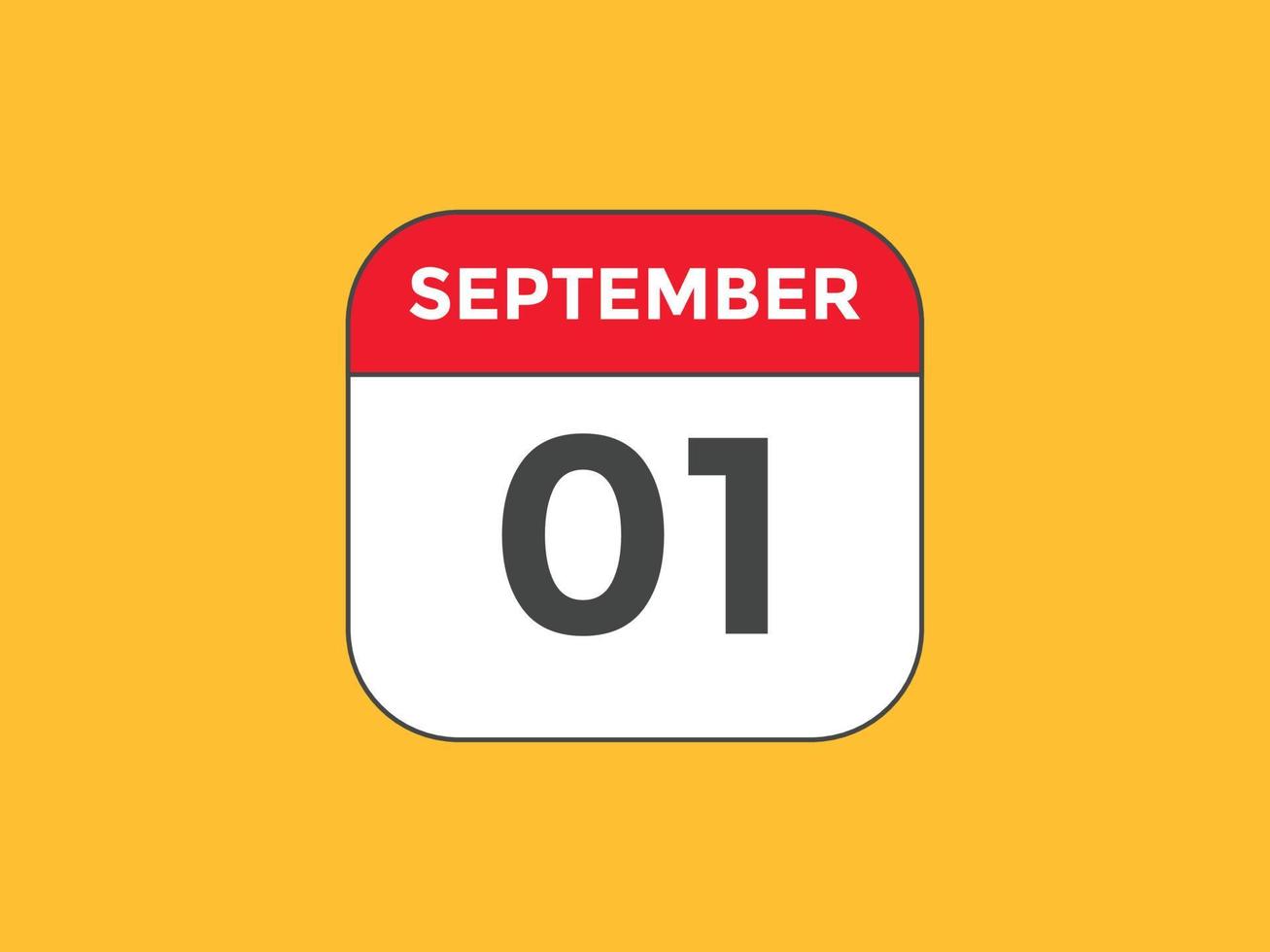 september 1 calendar reminder. 1st september daily calendar icon template. Calendar 1st september icon Design template. Vector illustration 11066899 Vector Art at Vecteezy