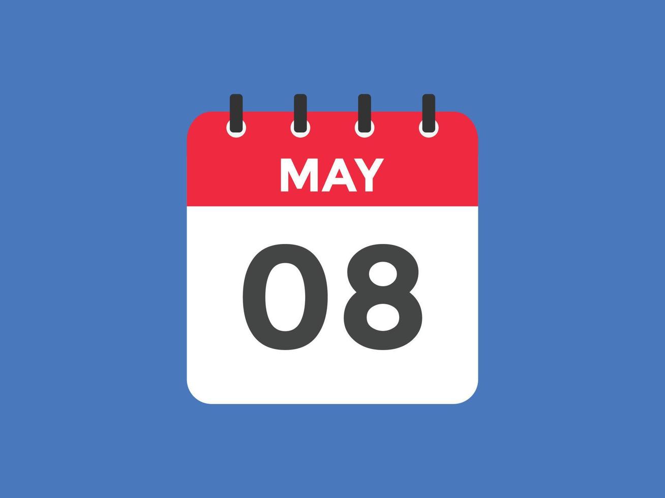 may 8 calendar reminder. 8th may daily calendar icon template ...