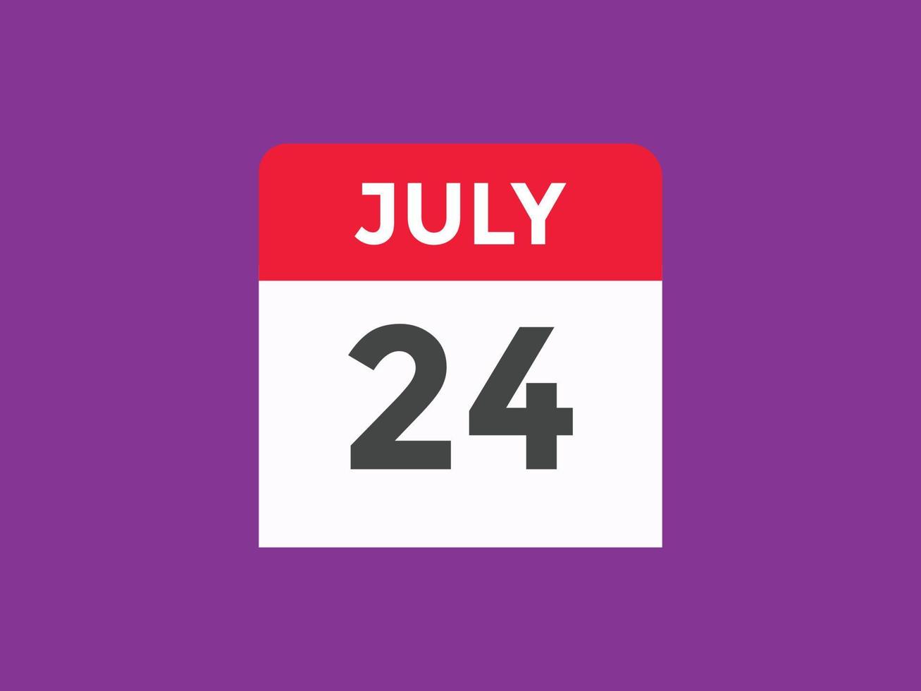 july 24 calendar reminder. 24th july daily calendar icon template. Calendar 24th july icon Design template. Vector illustration 11067335 Vector Art at Vecteezy