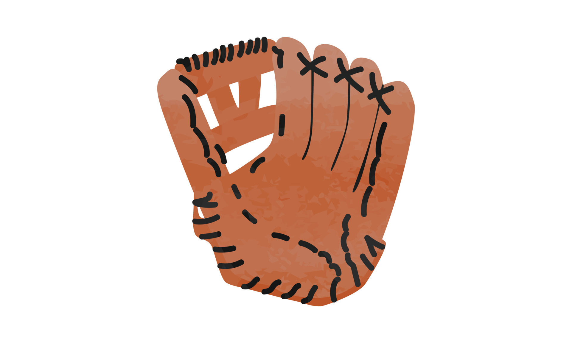 imágenes prediseñadas de guante de béisbol. diseño vectorial de guante