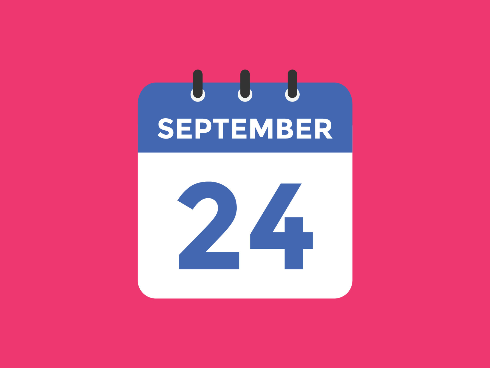 Recordatorio del calendario del 24 de septiembre. Plantilla de icono de calendario diario del 24