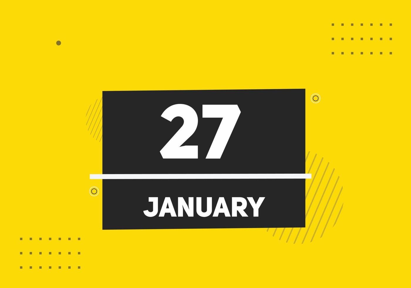 january 27 calendar reminder. 27th january daily calendar icon template