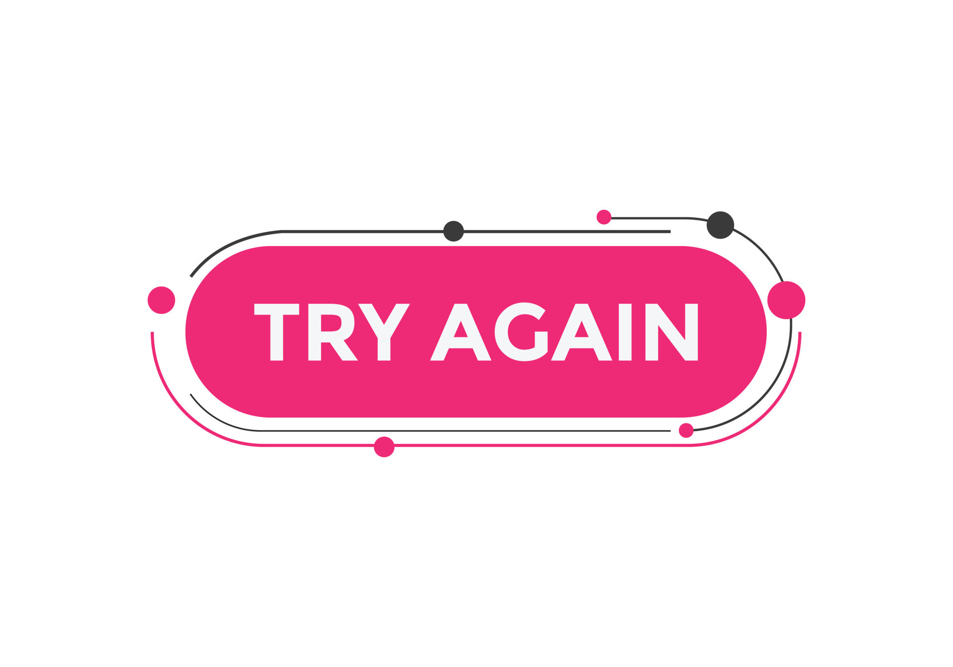 try again text button. speech bubble. try again Colorful web banner. vector  illustration 11067813 Vector Art at Vecteezy