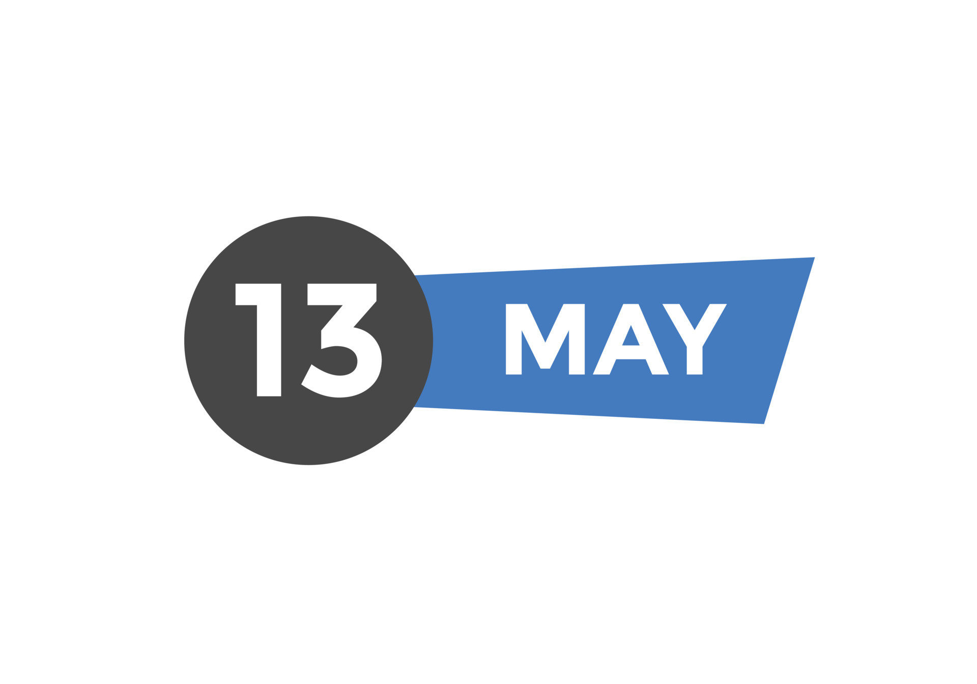 may 13 calendar reminder 13th may daily calendar icon template