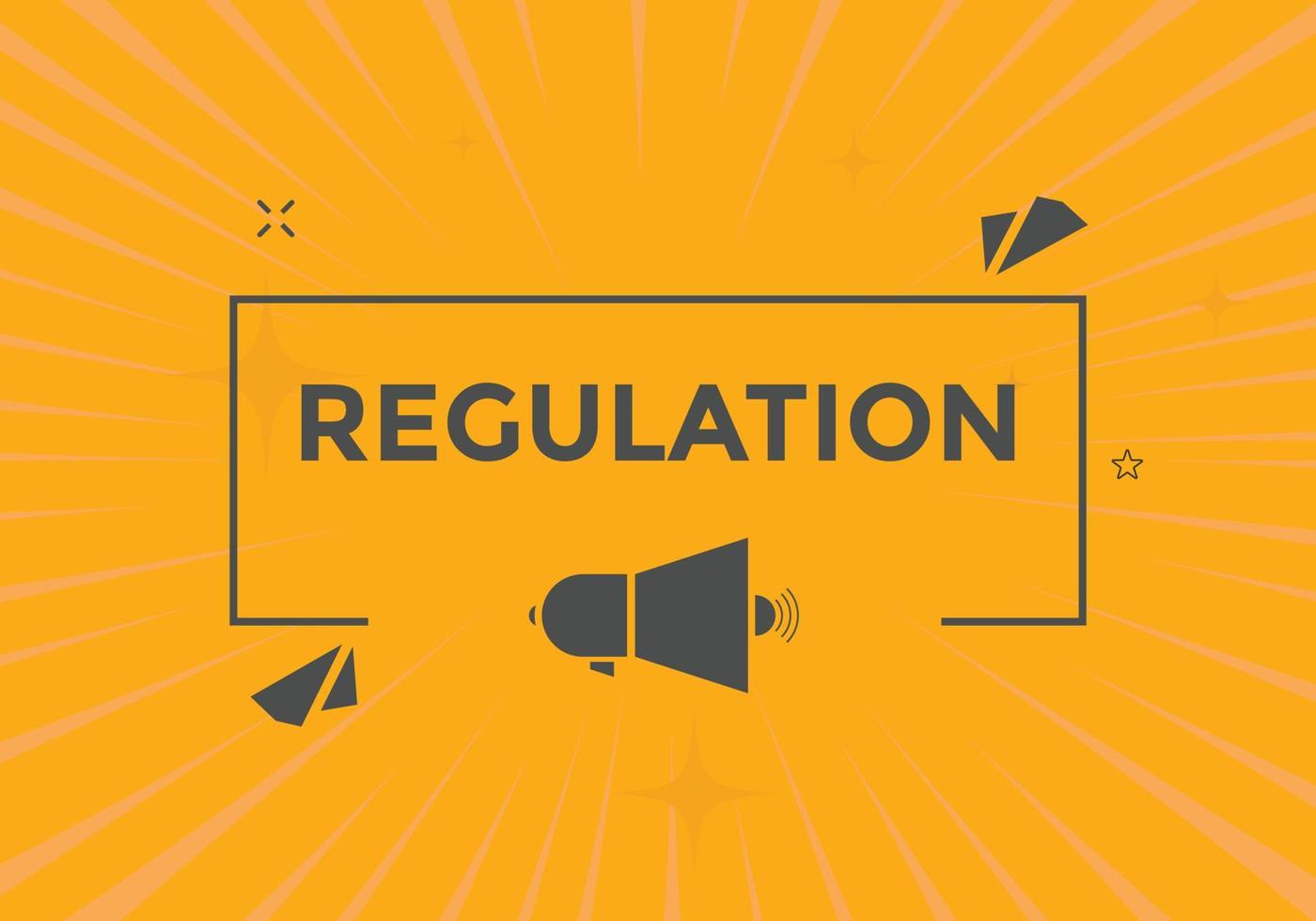 regulation text button. speech bubble. regulation Colorful web banner. vector illustration. regulation label sign template
