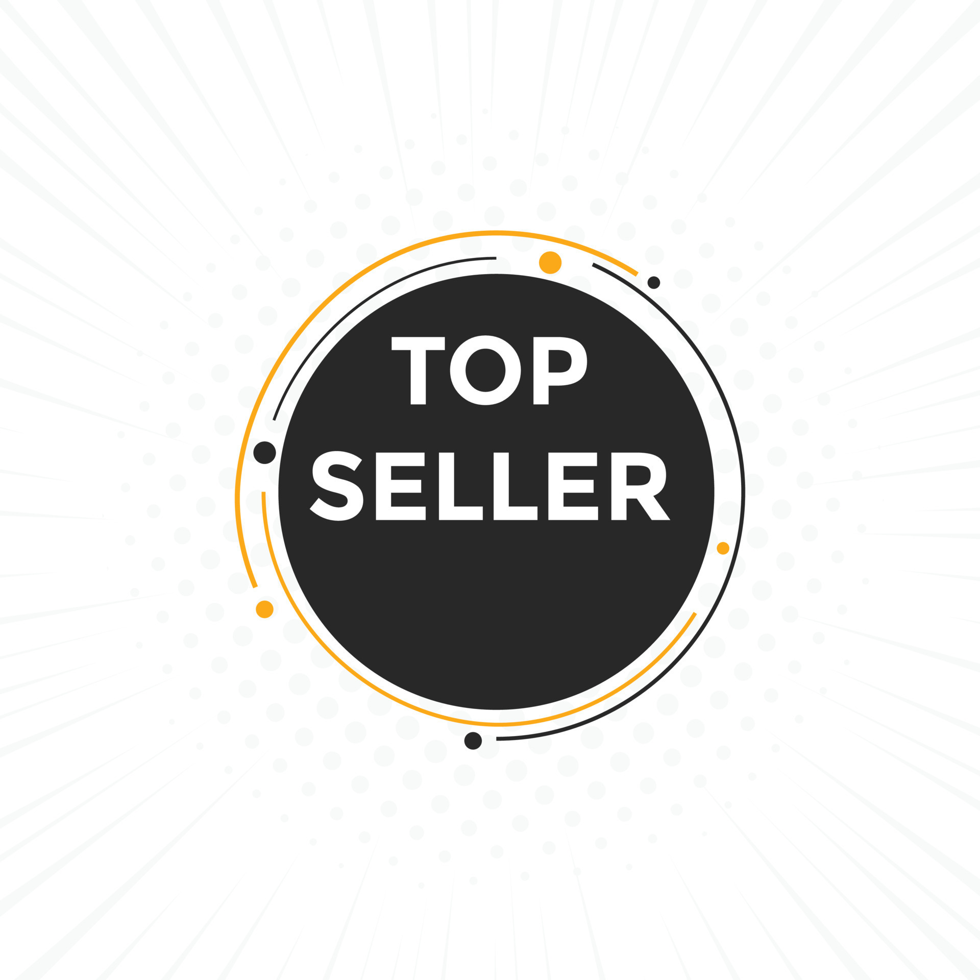 Top seller text button. speech bubble. top seller Colorful web banner ...